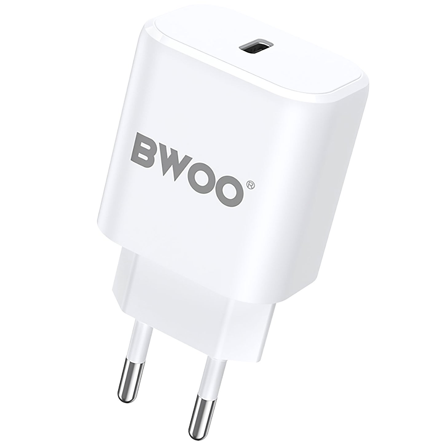 Ładowarka sieciowa BWOO BO-CDA105, 20W, 3A, 1 x USB-C, biała 