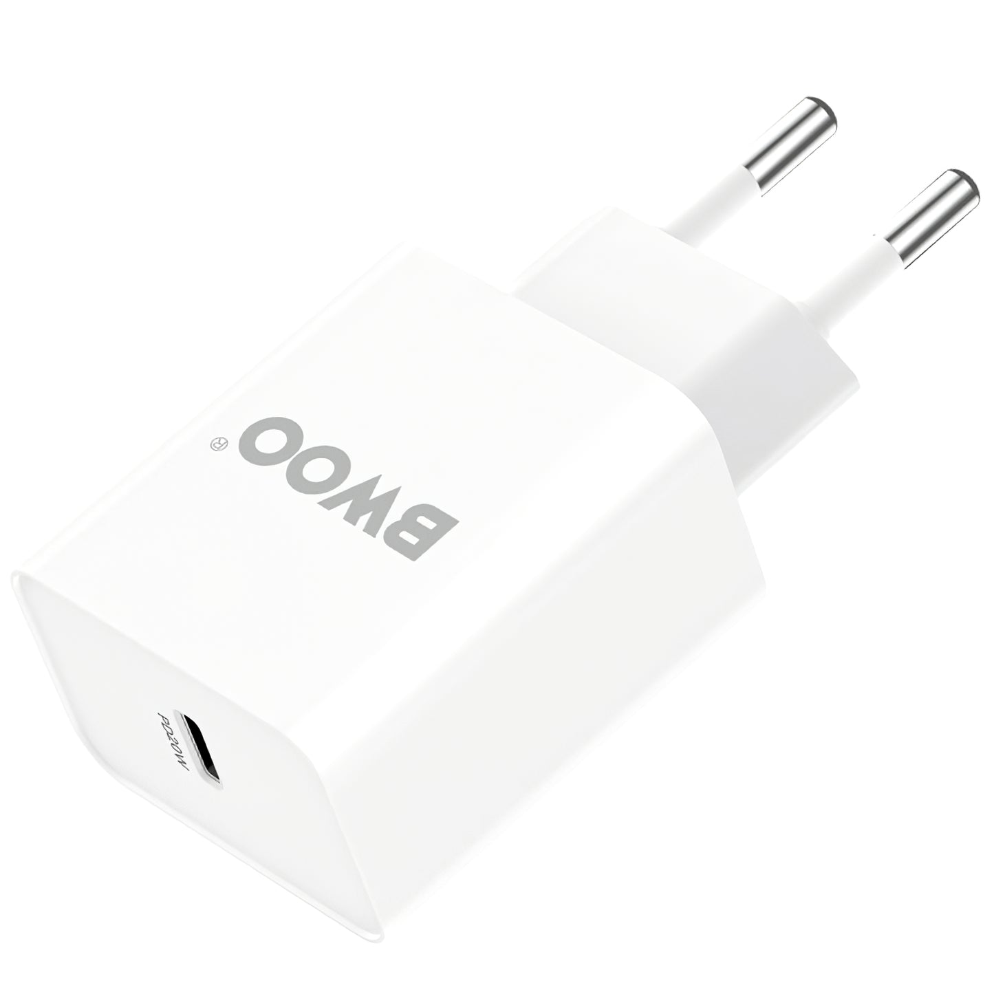 Ładowarka sieciowa BWOO BO-CDA119, 20W, 4A, 1 x USB-C, biała 