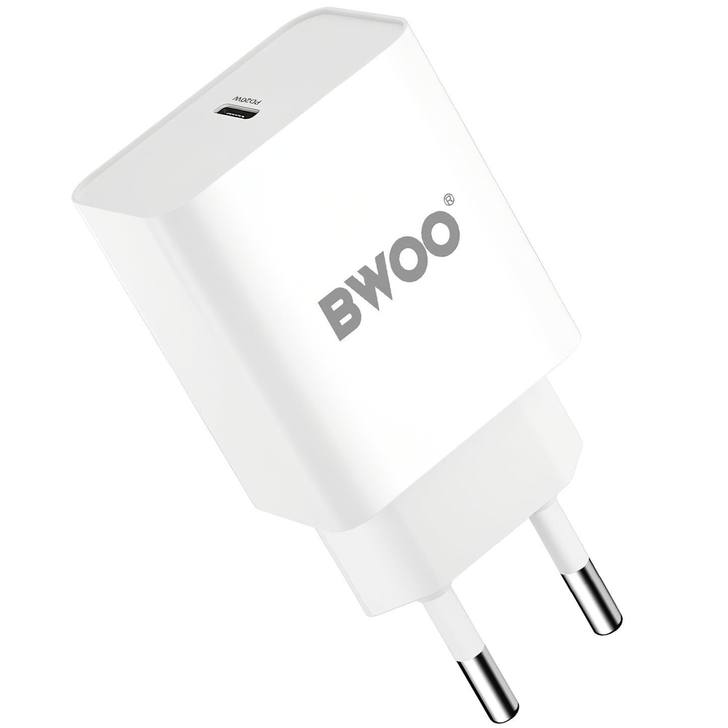 Ładowarka sieciowa BWOO BO-CDA119, 20W, 4A, 1 x USB-C, biała 