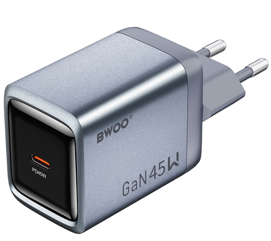 Incarcator Retea BWOO BO-CDA238, 45W, 3A, 1 x USB-C, Gri