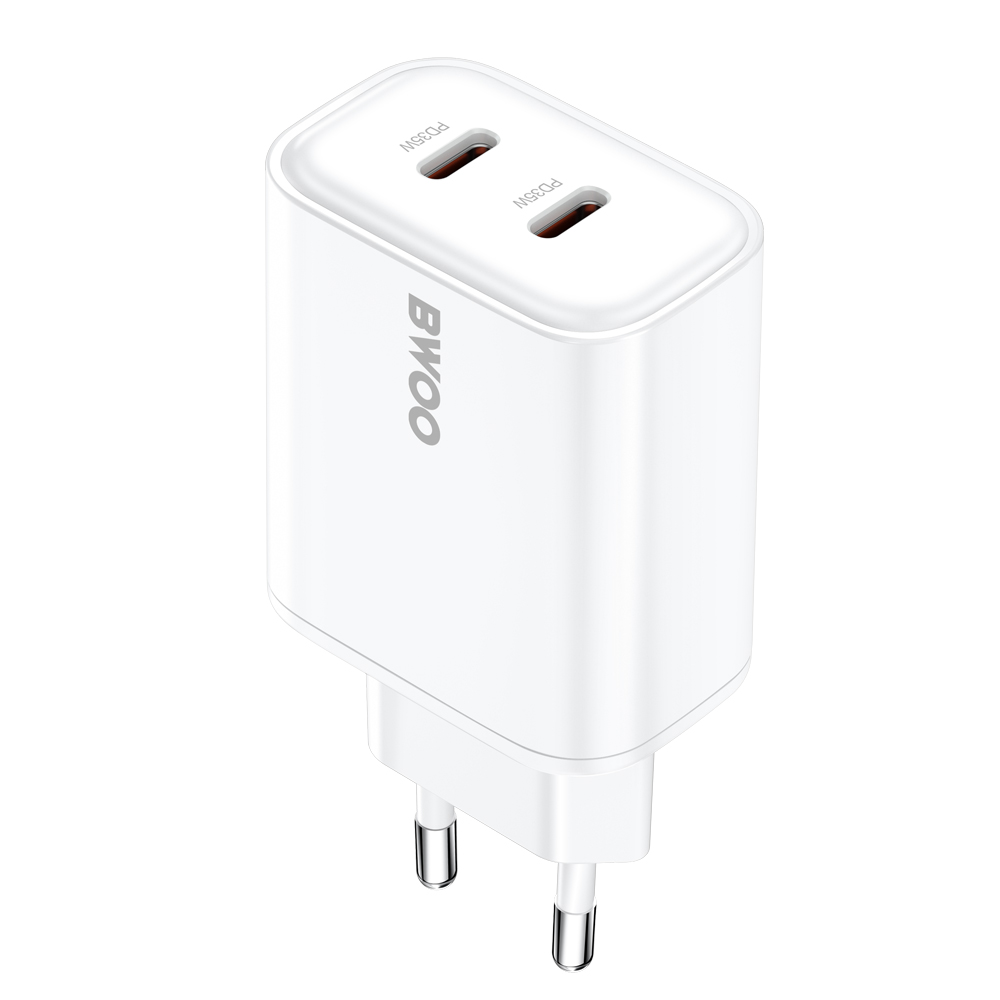 Incarcator Retea BWOO CDA206, 35W, 3A, 2 x USB-C, Alb