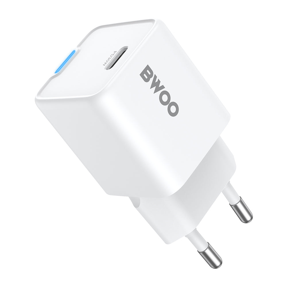Incarcator Retea BWOO CDA211, 30W, 3A, 1 x USB-C, Alb