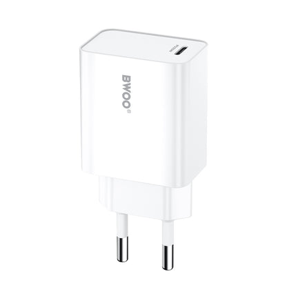 Incarcator Retea BWOO CDA226, 20W, 3A, 1 x USB-C, Alb