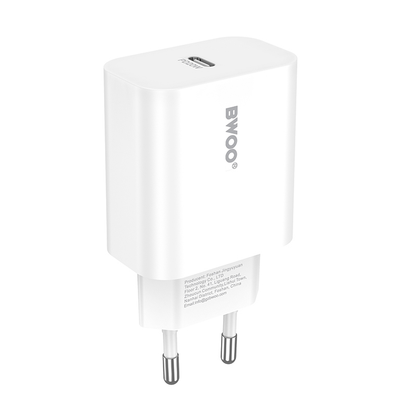 Incarcator Retea BWOO CDA233, 20W, 3A, 1 x USB-C, Alb