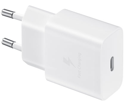 Ładowarka sieciowa Samsung USB-C z kablem USB-C, 15 W, 2 A, 1 x USB-C, biała EP-T1510XWEGEU