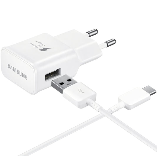 Incarcator Retea cu Cablu USB-C Samsung EP-TA200W + DG970BWE, 15W, 2A, 1 x USB-A, Alb GP-PTU020SOBWQ