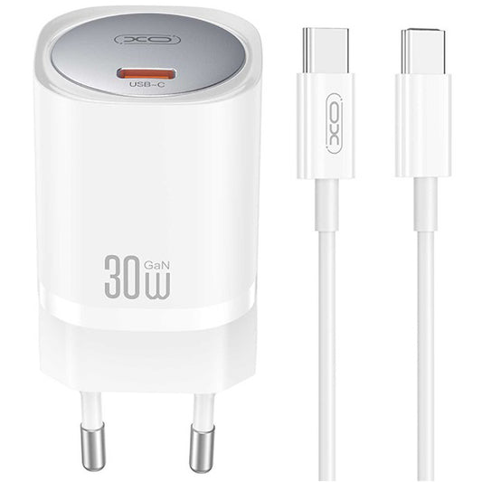 Incarcator Retea Cu Cablu USB-C XO Design CE20, 30W, 3A, 1 x USB-C, Alb