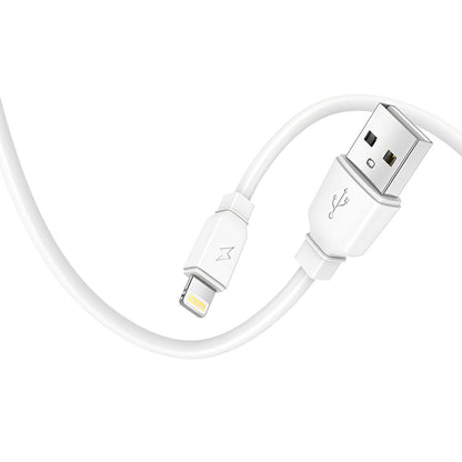 Incarcator Retea Cu Cablu Lightning Prestico F7S, 12W, 2.4A, 1 x USB-A, Alb