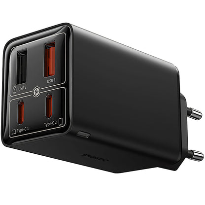 Incarcator Retea Cu Cablu USB-C Baseus GaN6 Pro, 100W, 3.25A, 2 x USB-A - 2 x USB-C, Negru P10162705112-00