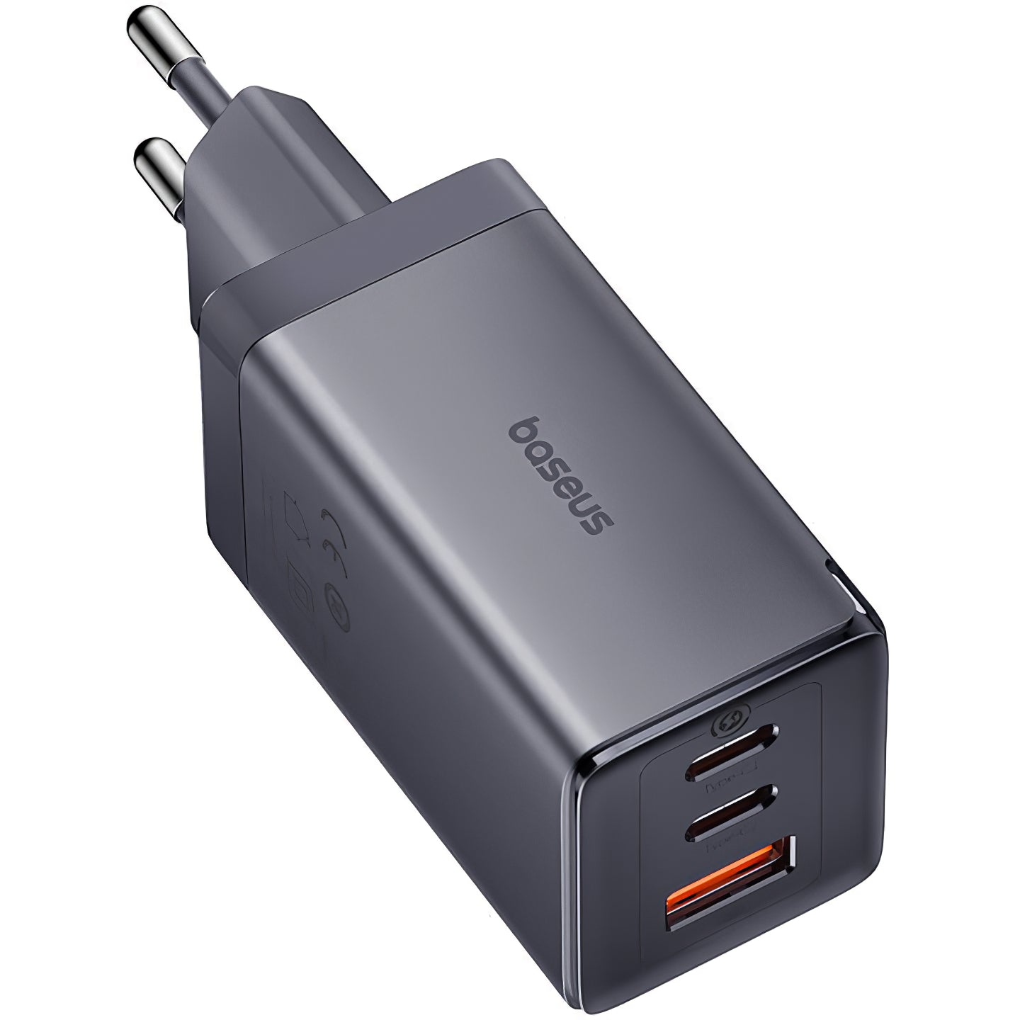 Incarcator Retea Cu Cablu USB-C Baseus GaN5 Pro, 65W, 3.25A, 1 x USB-A - 2 x USB-C, Gri P10110812812827-Z1