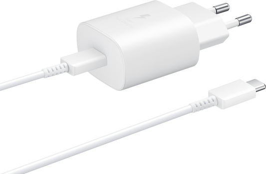 Incarcator Retea cu Cablu USB-C Samsung EP-TA800W + DA705BWE, 25W, 3A, 1 x USB-C, Alb GP-PTU021SOAWQ