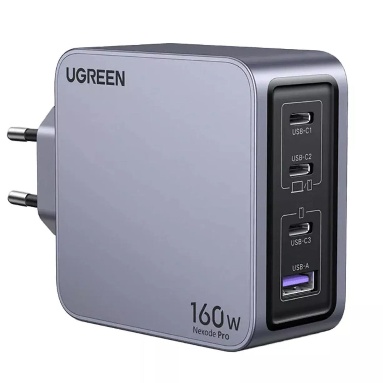 Incarcator Retea Cu Cablu USB-C UGREEN X763 Nexode Pro, 160W, 3.25A, 1 x USB-A - 3 x USB-C, Gri