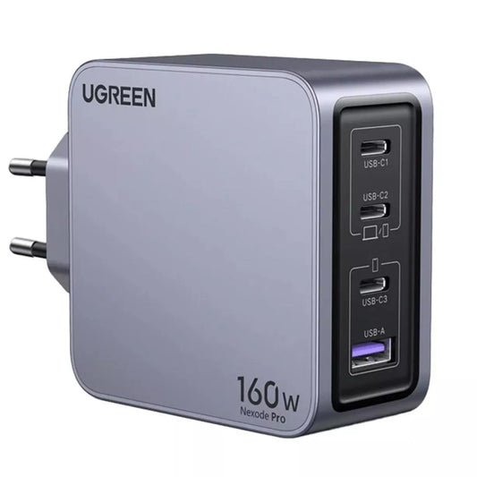 Incarcator Retea Cu Cablu USB-C UGREEN X763 Nexode Pro, 160W, 3.25A, 1 x USB-A - 3 x USB-C, Gri
