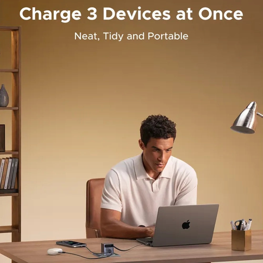 Incarcator Retea Cu Cablu USB-C UGREEN X615, 65W, 3A, 1 x USB-A - 1 x USB-C, Gri