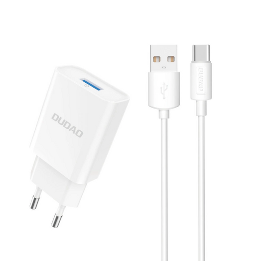 Incarcator Retea Cu Cablu USB-C Dudao A4EU, 10W, 2.1A, 1 x USB-A, Alb