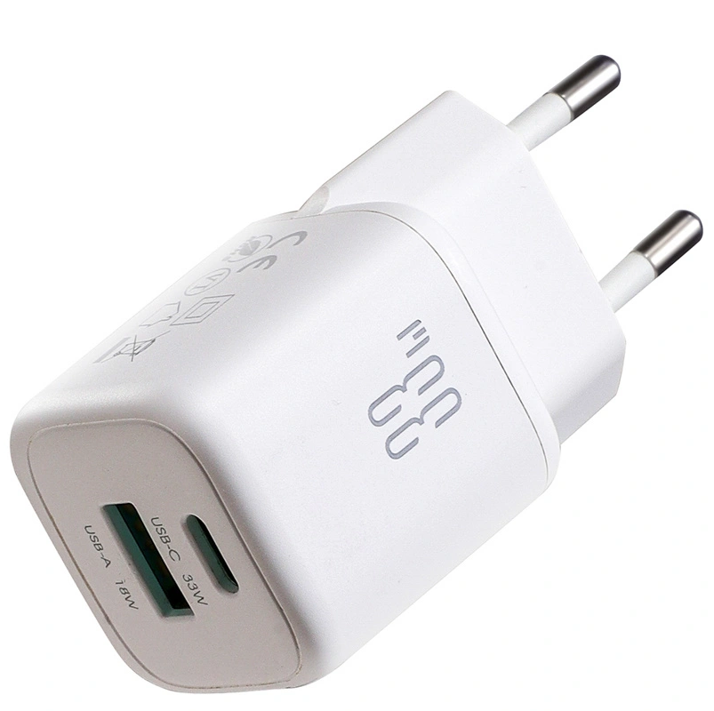 Incarcator Retea Cu Cablu USB-C Joyroom JR-TG7, 33W, 3A, 1 x USB-A - 1 x USB-C, Alb