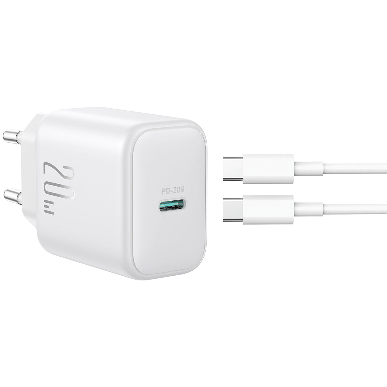 Incarcator Retea Cu Cablu USB-C Joyroom JR-TCF20, 20W, 3A, 1 x USB-C, Alb