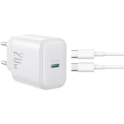 Incarcator Retea Cu Cablu USB-C Joyroom JR-TCF20, 20W, 3A, 1 x USB-C, Alb