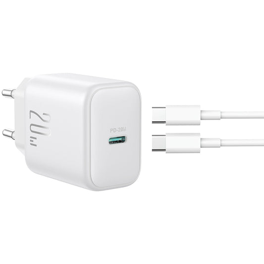 Incarcator Retea Cu Cablu USB-C Joyroom JR-TCF20, 20W, 3A, 1 x USB-C, Alb