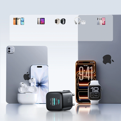 Incarcator Retea Cu Cablu Lightning Joyroom JR-TG7, 33W, 3A, 1 x USB-A - 1 x USB-C, Negru