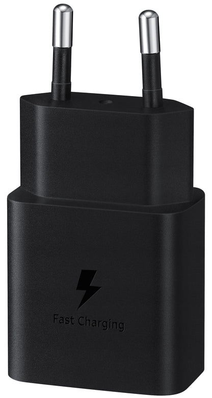 Ładowarka sieciowa Samsung USB-C z kablem USB-C, 15 W, 2 A, 1 x USB-C, czarna EP-T1510XBEGEU EP-T1510XBEGEU