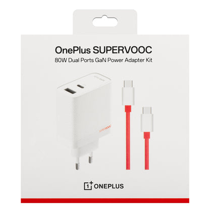 Incarcator Retea Cu Cablu USB-C OnePlus, 80W, 7.3A, 1 x USB-A - 1 x USB-C, Alb 5461100597