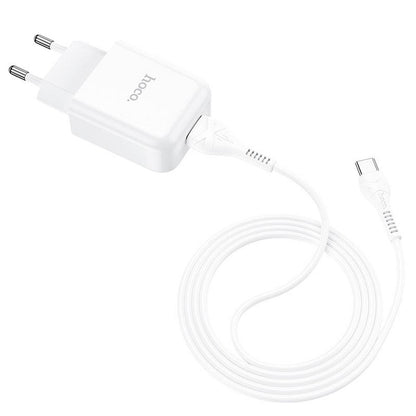 Incarcator Retea Cu Cablu USB-C HOCO N2, 10W, 2.1A, 1 x USB-A, Alb