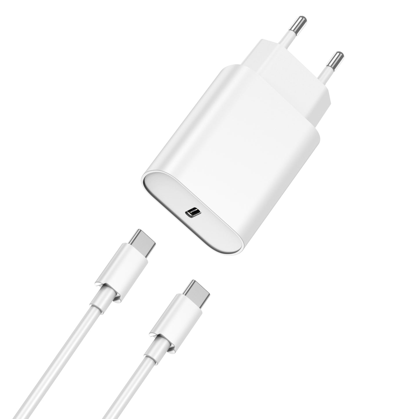 Incarcator Retea Cu Cablu USB-C WiWu Wi-U001, 20W, 3A, 1 x USB-C, Alb