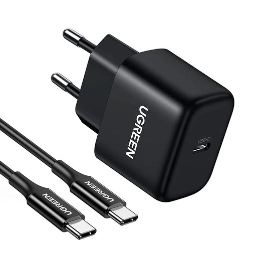 Incarcator Retea Cu Cablu USB-C UGREEN CD250, 25W, 3A, 1 x USB-C, Negru