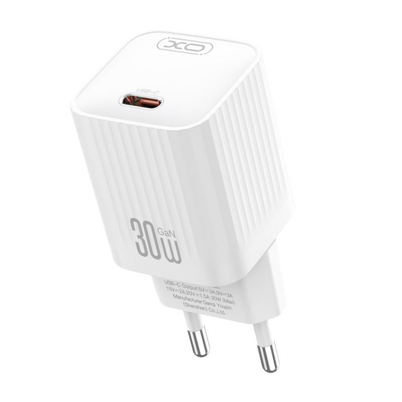 Incarcator Retea Cu Cablu USB-C XO Design L148, 30W, 3A, 1 x USB-C, Alb