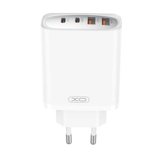 Incarcator Retea Cu Cablu USB-C XO Design CE22, 45W, 3A, 2 x USB-A - 2 x USB-C, Alb