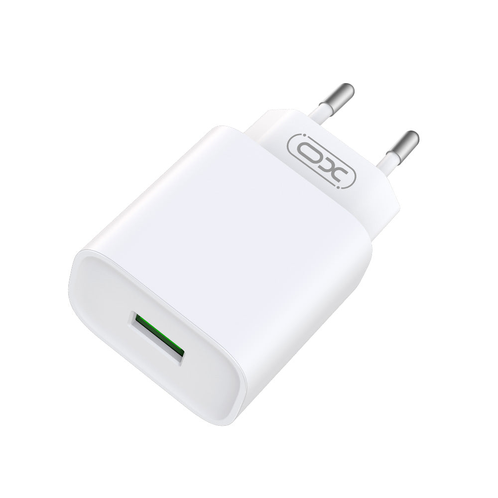 Incarcator Retea Cu Cablu Lightning XO Design CE02D, 18W, 3A, 1 x USB-A, Alb