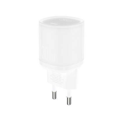 Incarcator Retea Cu Cablu USB-C XO Design L150, 30W, 3A, 1 x USB-C, Alb