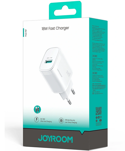 Incarcator Retea Cu Cablu USB-C Joyroom JR-TF4, 18W, 3A, 1 x USB-A, Alb