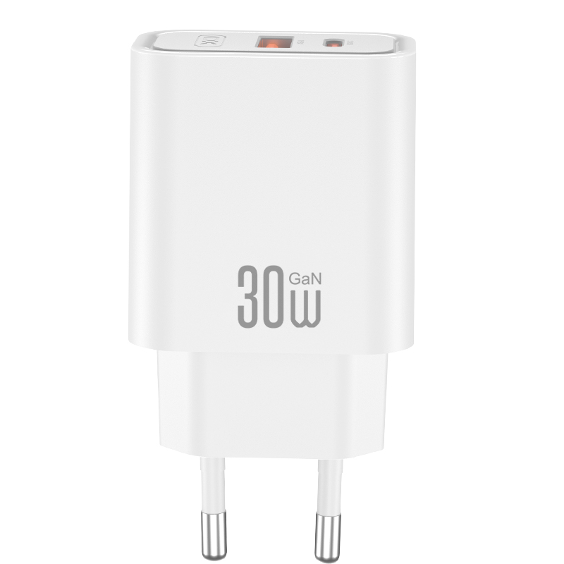 Incarcator Retea Cu Cablu USB-C XO Design CE42, 30W, 3A, 1 x USB-A - 1 x USB-C, Alb