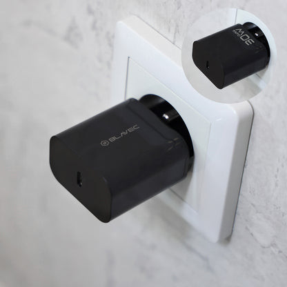 Incarcator Retea Cu Cablu USB-C Blavec BC-14, 30W, 3A, 1 x USB-C, Negru