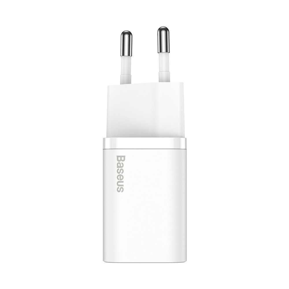 Incarcator Retea cu Cablu Lightning Baseus Super Si, 20W, 3A, 1 x USB-C, Alb TZCCSUP-B02