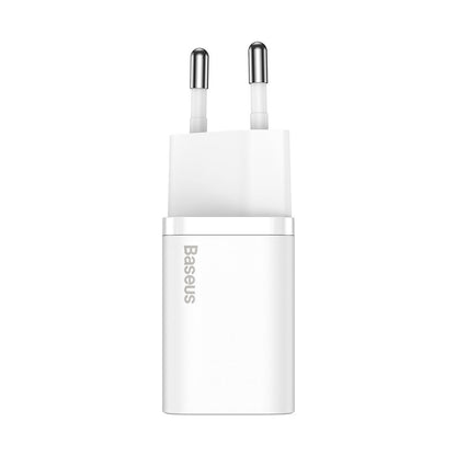 Incarcator Retea cu Cablu Lightning Baseus Super Si, 20W, 3A, 1 x USB-C, Alb TZCCSUP-B02