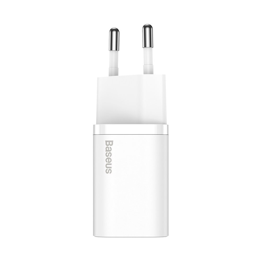 Incarcator Retea Cu Cablu USB-C Baseus Super Si, 25W, 3A, 1 x USB-C, Alb TZCCSUP-L02