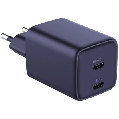 Incarcator Retea Cu Cablu USB-C 3MK HyperCharger, 45W, 3A, 2 x USB-C, Negru