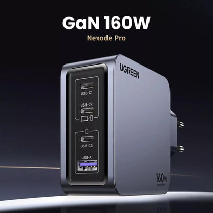 Incarcator Retea Cu Cablu USB-C UGREEN X763 Nexode Pro, 160W, 3.25A, 1 x USB-A - 3 x USB-C, Gri