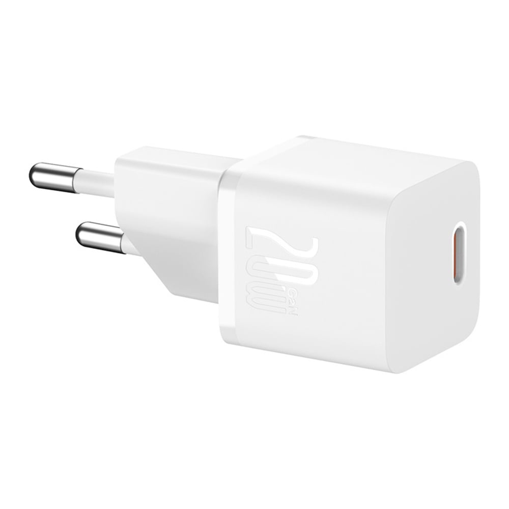 Incarcator Retea Cu Cablu USB-C Baseus GaN5, 20W, 3A, 1 x USB-C, Alb P10110900213-01