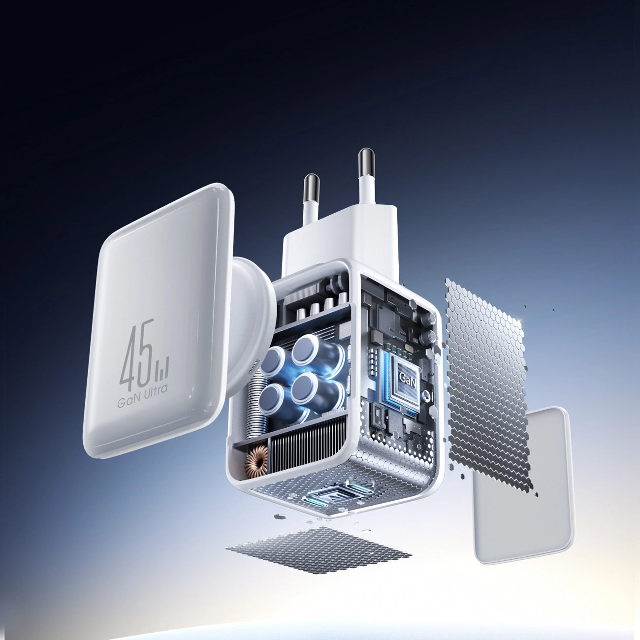 Incarcator Retea Cu Cablu USB-C Joyroom JR-TCL05, 45W, 3A, 2 x USB-C, Alb