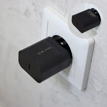 Incarcator Retea Cu Cablu USB-C Blavec BC-7, 45W, 3A, 1 x USB-C, Negru