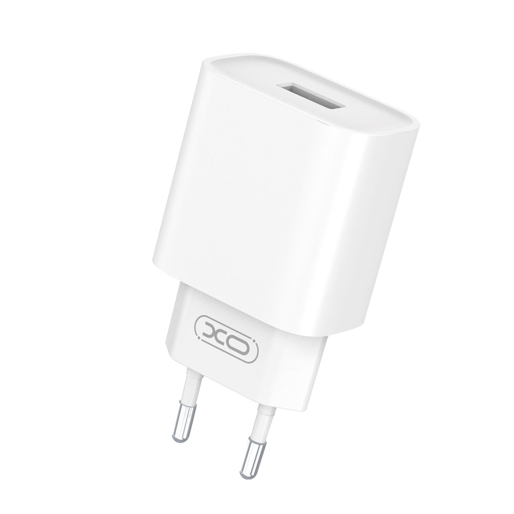 Incarcator Retea Cu Cablu Lightning XO Design CE02D, 18W, 3A, 1 x USB-A, Alb