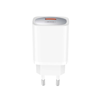 Incarcator Retea Cu Cablu Lightning XO Design CE19, 18W, 3A, 1 x USB-A, Alb