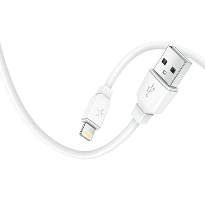Incarcator Retea Cu Cablu Lightning Prestico F9S, 12W, 2.4A, 1 x USB-A, Alb