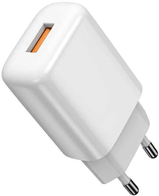 Incarcator Retea Cu Cablu USB-C Prestico F9S, 12W, 2.4A, 1 x USB-A, Alb