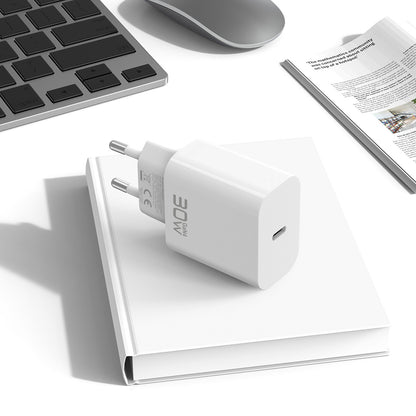Incarcator Retea Cu Cablu USB-C Blavec BC-14, 30W, 3A, 1 x USB-C, Alb