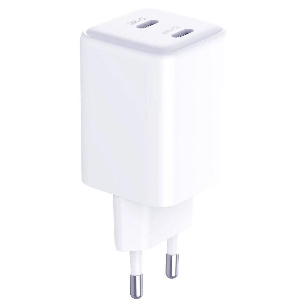 Incarcator Retea Cu Cablu USB-C 3MK HyperCharger, 45W, 3A, 2 x USB-C, Alb